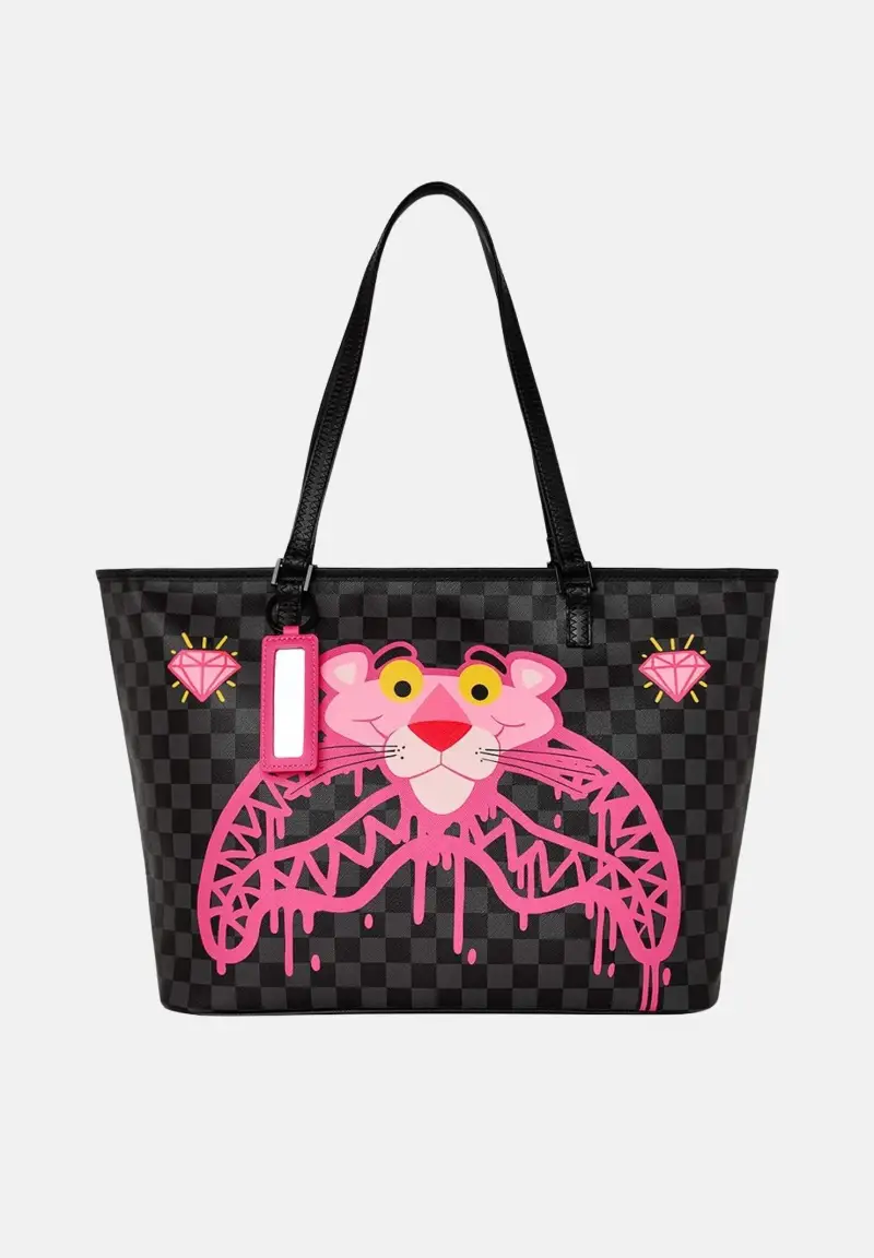 Shopper PINK PANTHER DRIPPY DIAMONDS nera da donna