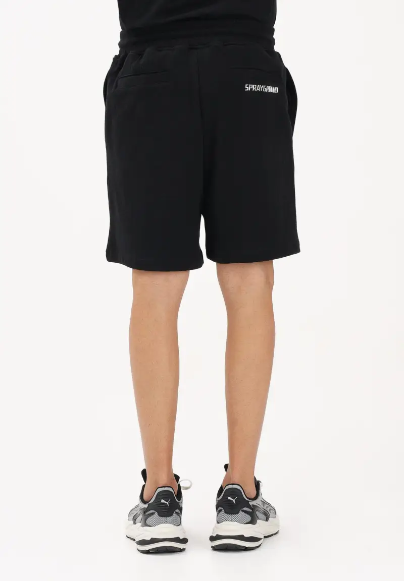 Shorts sportivo nero da uomo con logo Shark miniatura 3