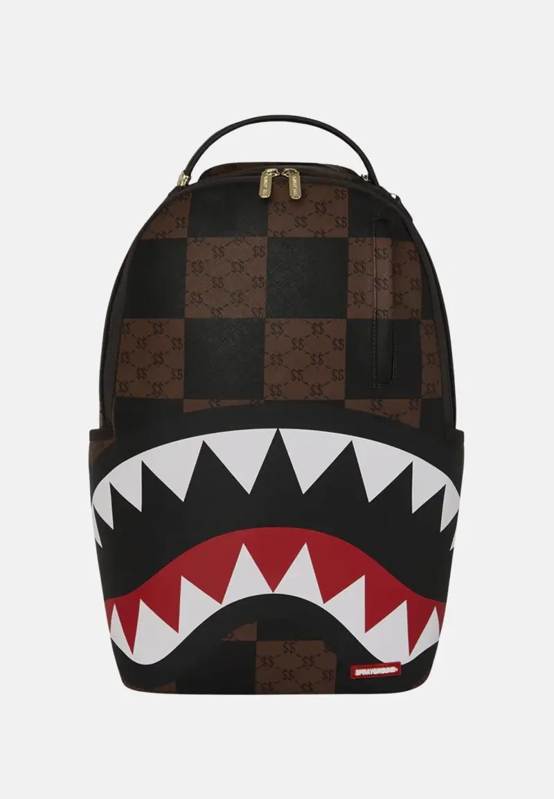 Zaino ENLARGED CHECK PARIS DLXSV marrone e nero per uomo e donna