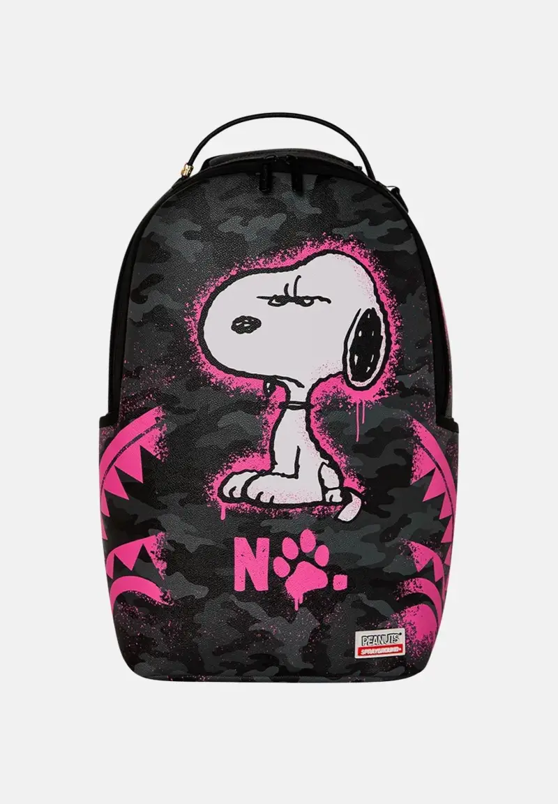 Zaino SNOOPY PINK STENCIL DLXSV nero da donna