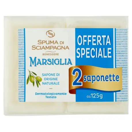 Sapone Marsiglia 125 Grammi 2 Pezzi