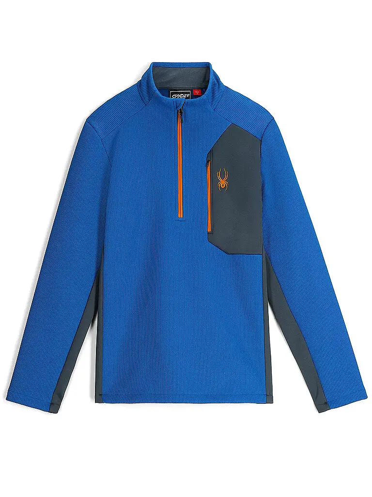 Pullover da uomo con 1/2 zip BANDIT blu | S
