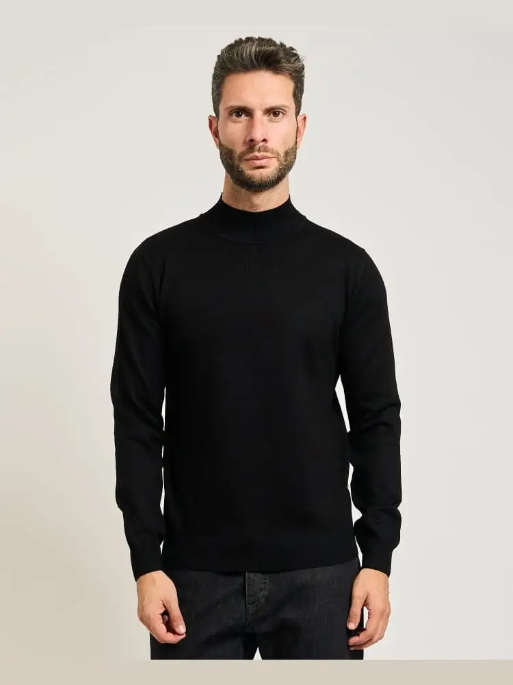 maglia lupetto nero