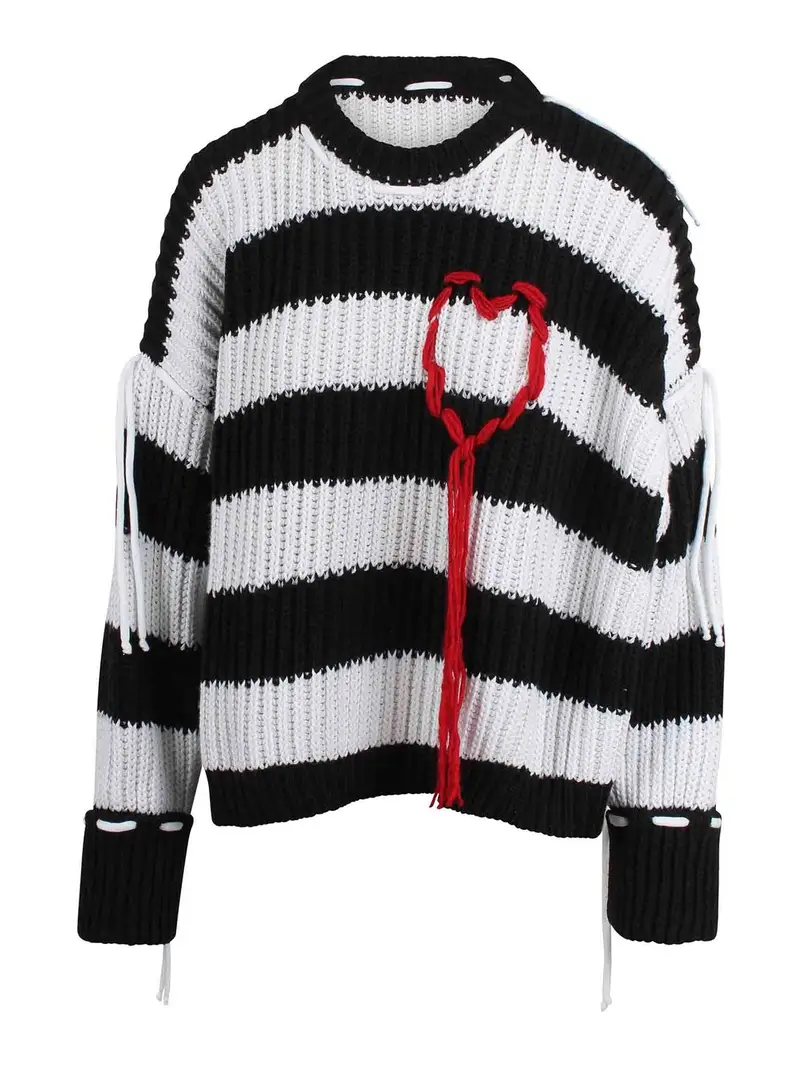 Maglione Kannella Con Cuore Ricamato Multicolore