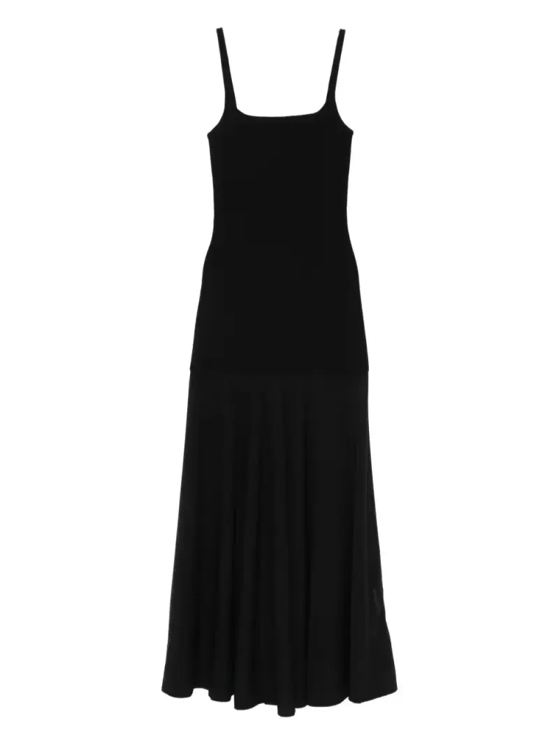 St Agni Abito Midi Nero