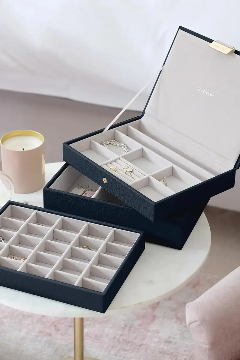 cofanetto per gioielli 0 colore blu navy 0 miniatura 5