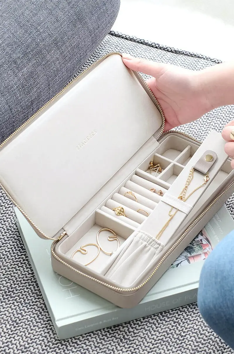 scatola da viaggio per bigioteria Grigio miniatura 4