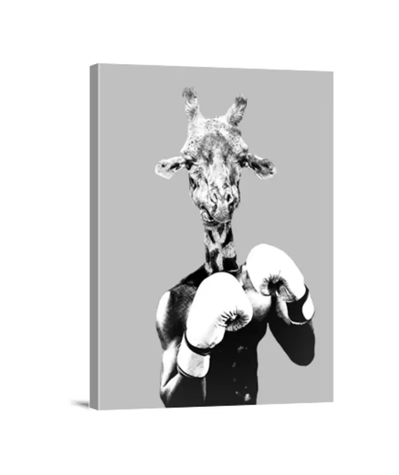 Stampa Su Tela Verticale 3:4 boxe giraffa