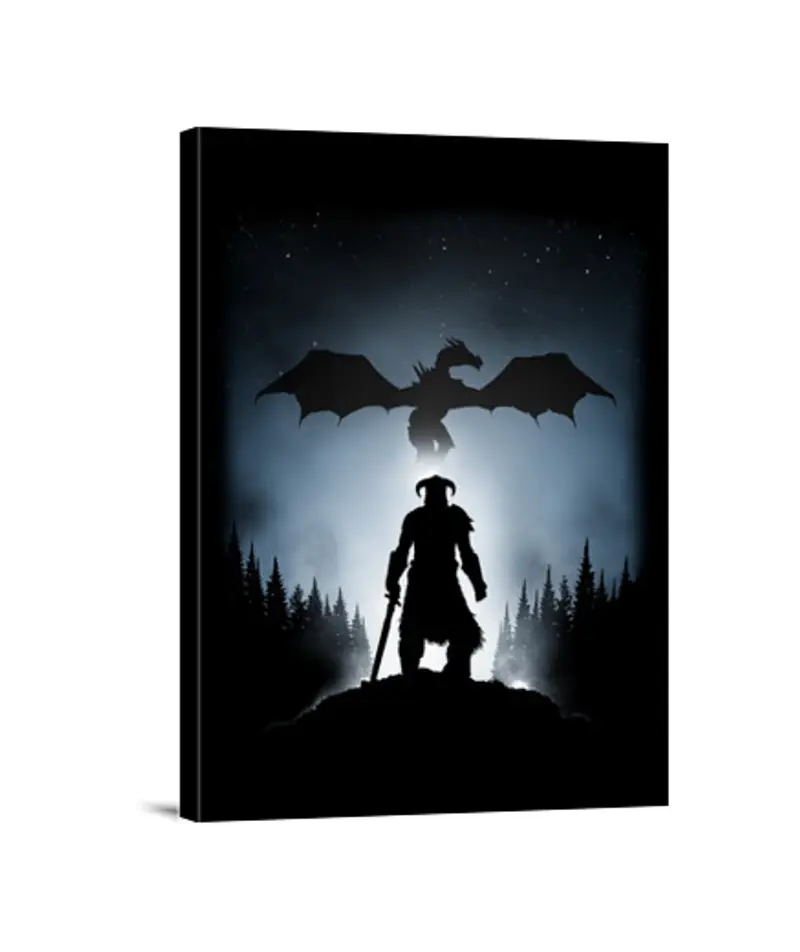 Stampa Su Tela Verticale 3:4 caccia drago