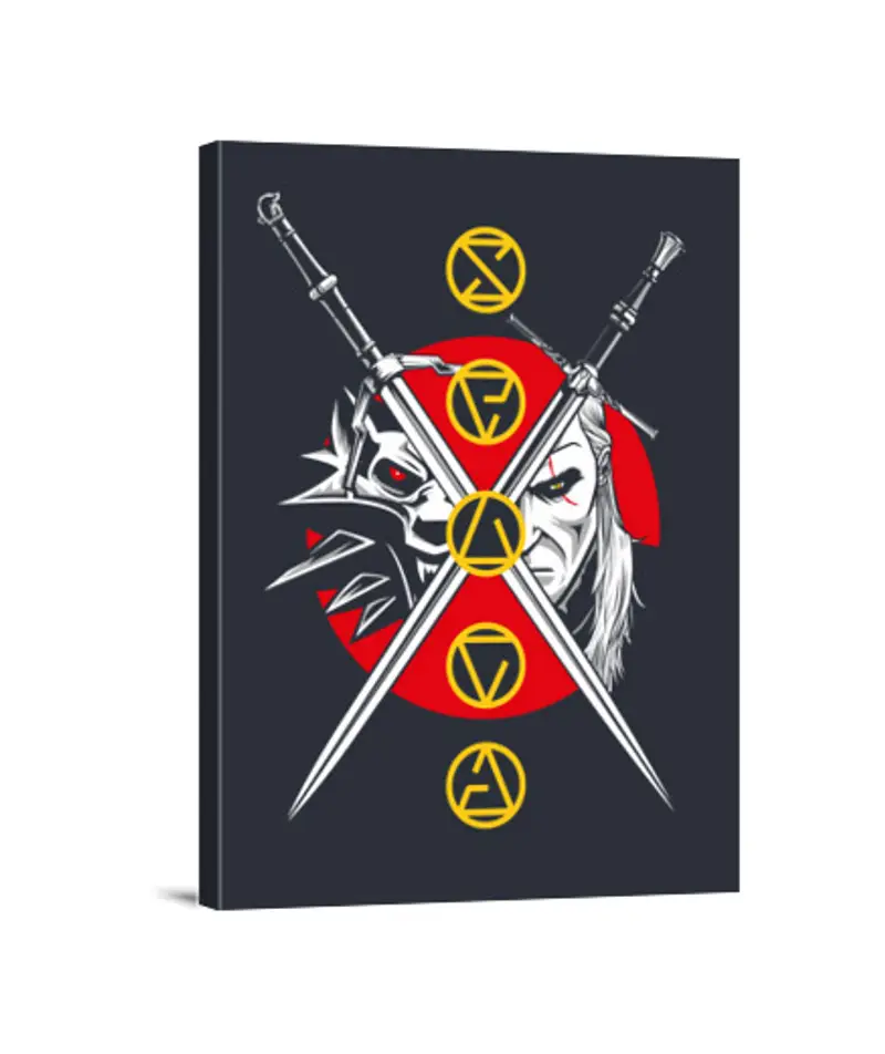 Stampa Su Tela Verticale 3: 4 lupo bianco