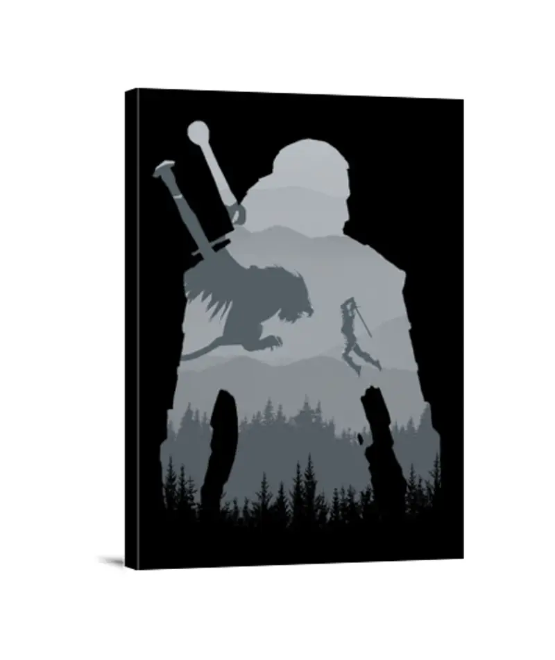 Stampa Su Tela Verticale 3: 4 sagoma selvaggia