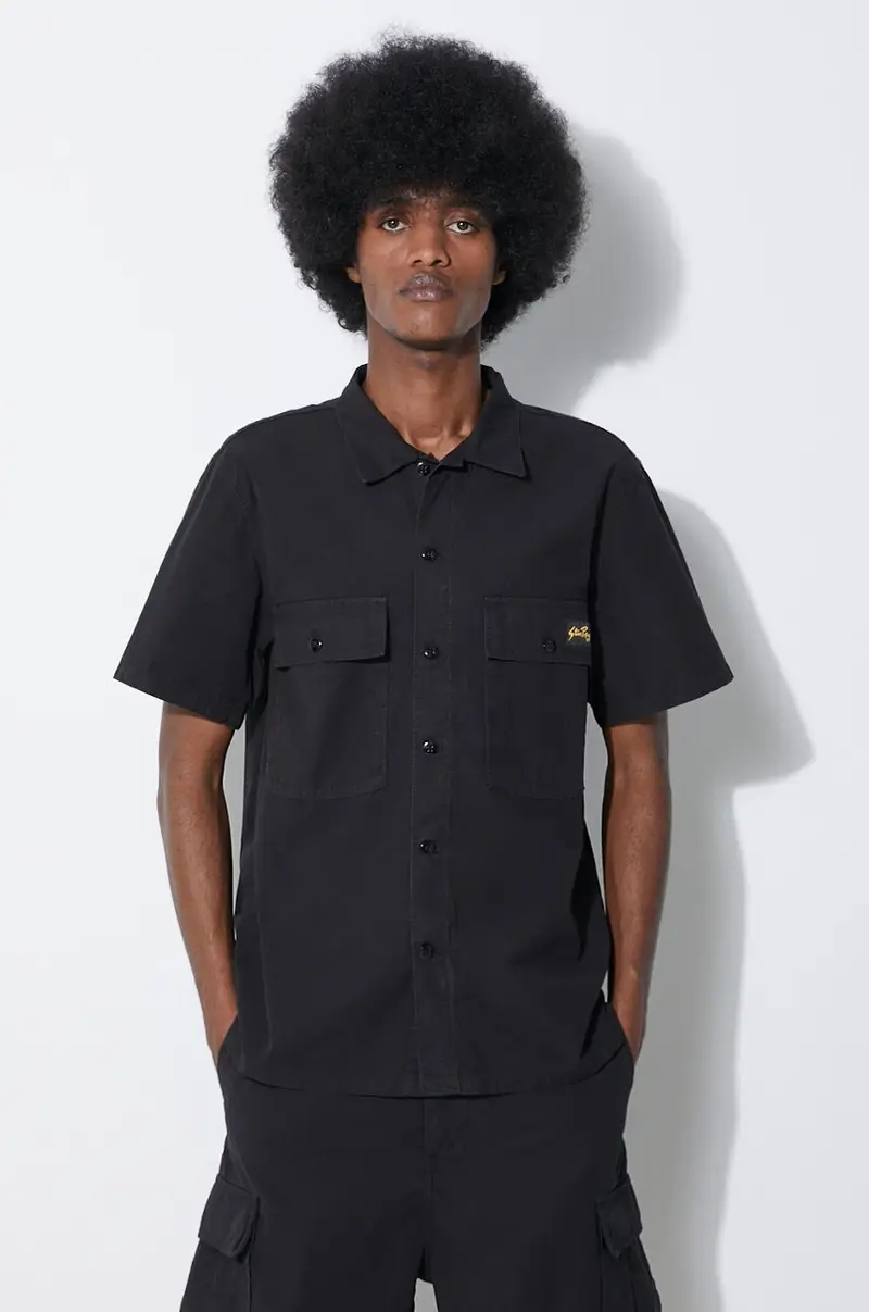 camicia in cotone Cpo Short Sleeve uomo colore nero SS2401963