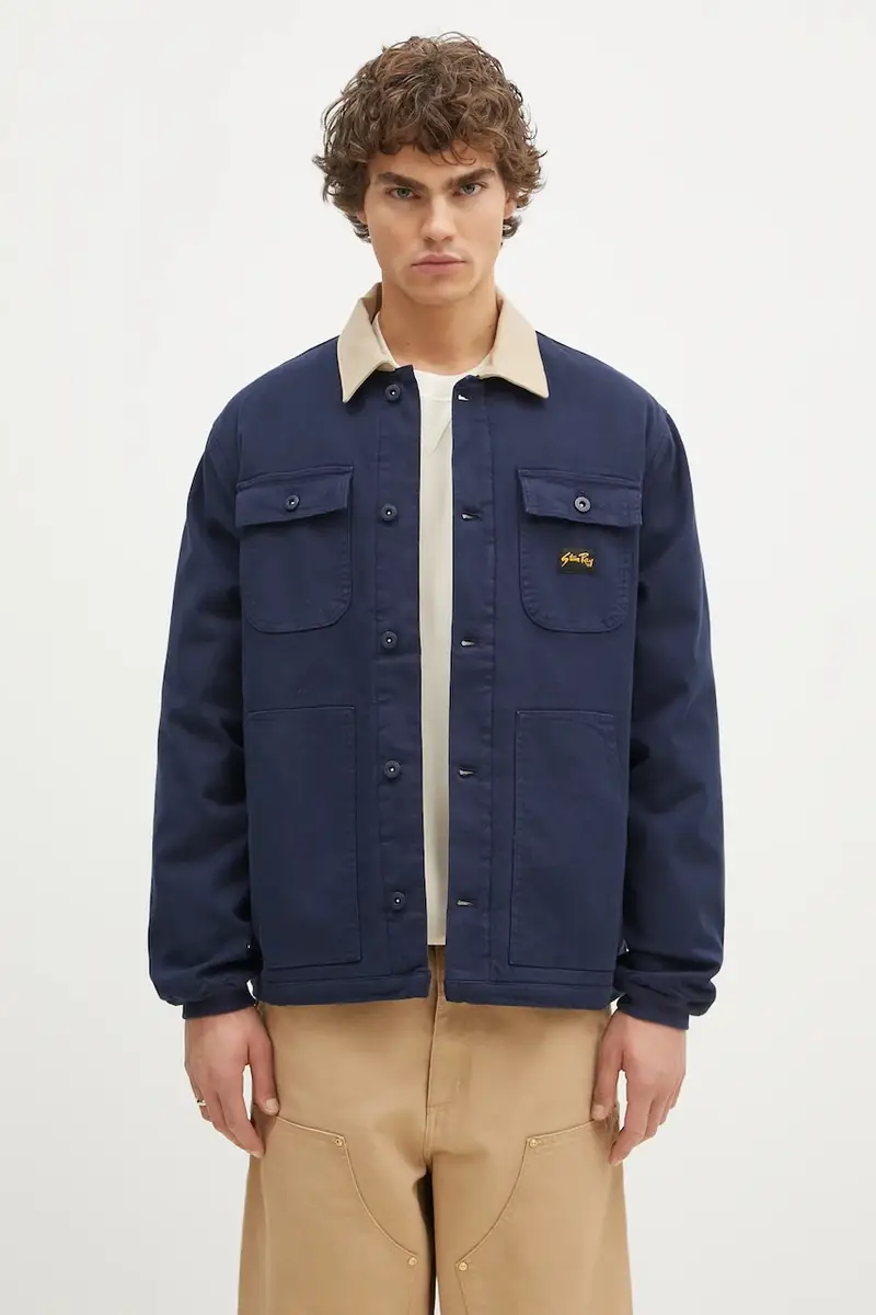 giacca in cotone Pork Chop Jacket colore blu navy AW2404755