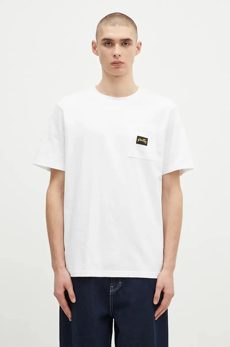 maglietta in cotone uomo colore bianco AW2400402