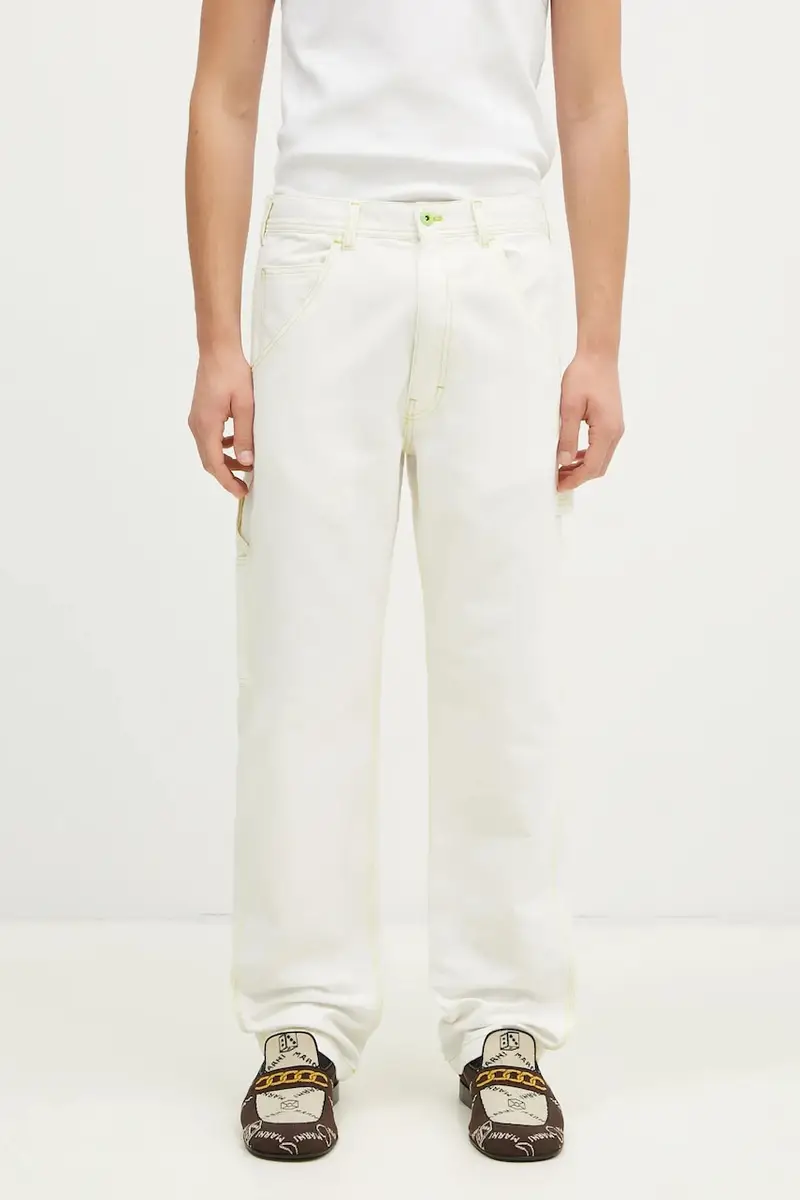 pantaloni in velluto a coste colore beige AW2402362