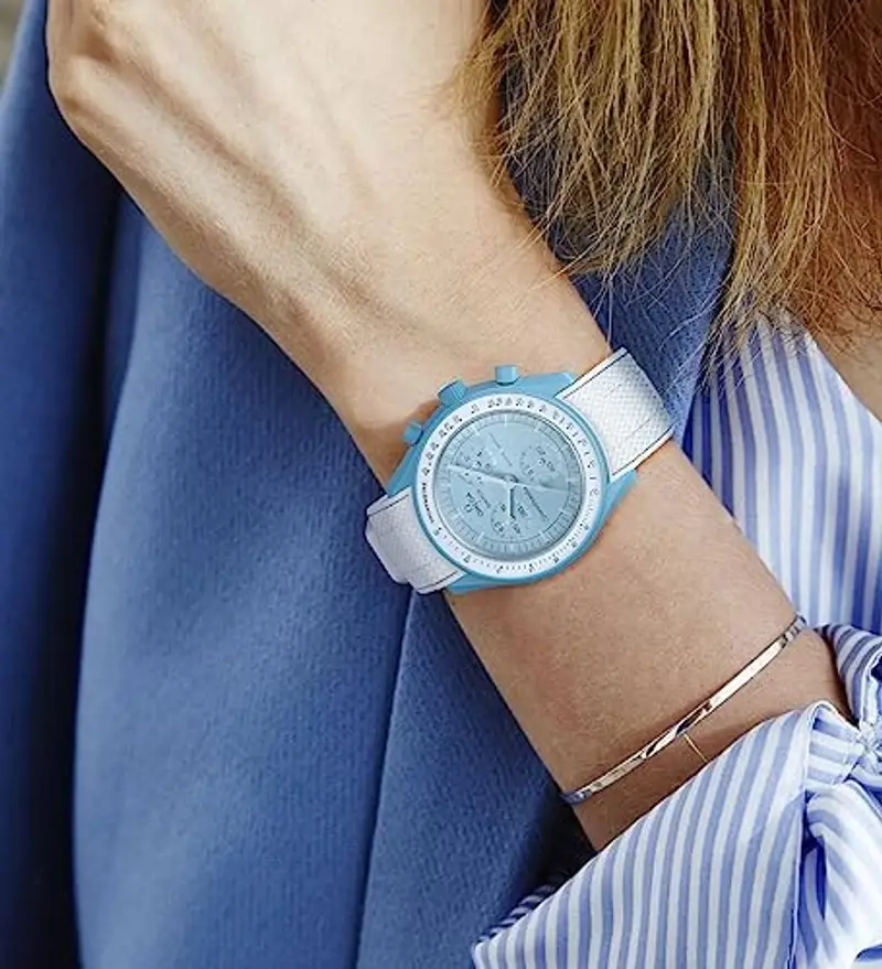 Stanchev Cinturino in silicone senza spazi per Omega x Swatch MoonSwatch/Rolex Watch Watch, cinturino di ricambio per miniatura 3