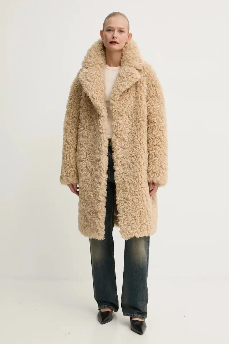 cappotto Camille Cocoon Coat donna colore beige 61137-9061 miniatura 2