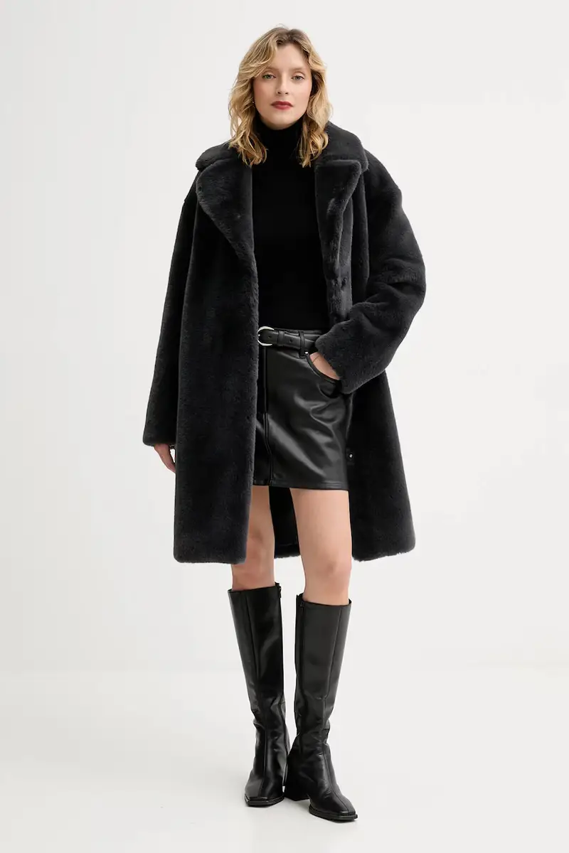 cappotto Camille Cocoon Coat donna colore marrone 61137-9070 Grigio miniatura 2