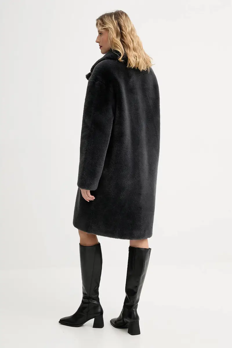 cappotto Camille Cocoon Coat donna colore marrone 61137-9070 Grigio miniatura 3