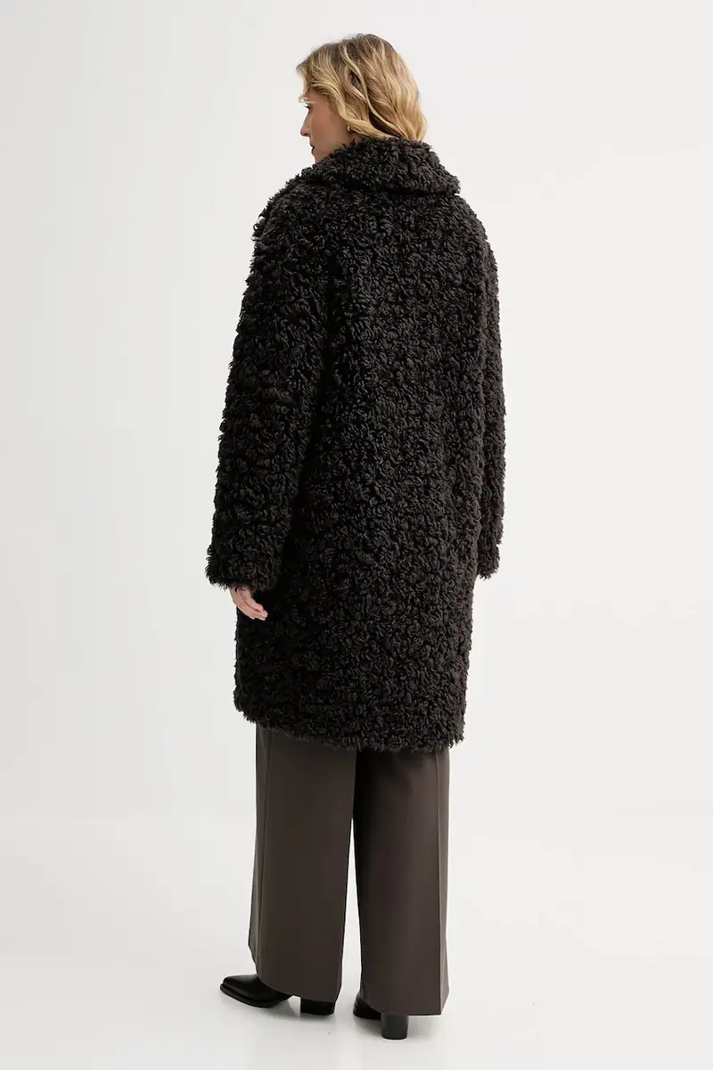 cappotto Camille Cocoon Coat donna colore nero 61137-9061 Marrone miniatura 3