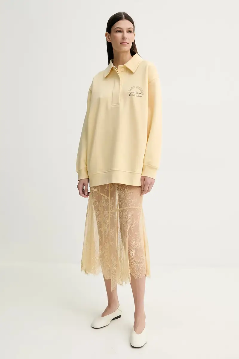 felpa in cotone Emberynn donna colore giallo 66456-8505 miniatura 2