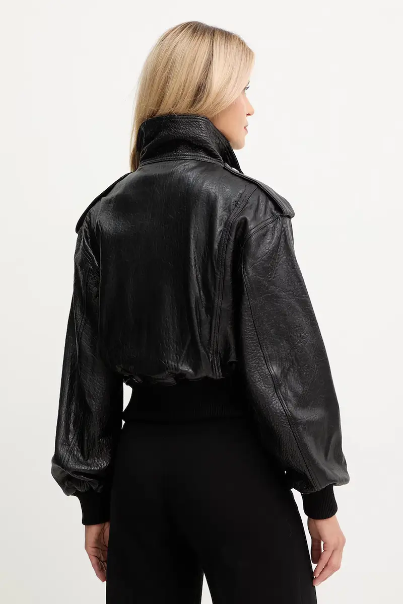 giacca in pelle Ciara colore nero 66526-7970 miniatura 3