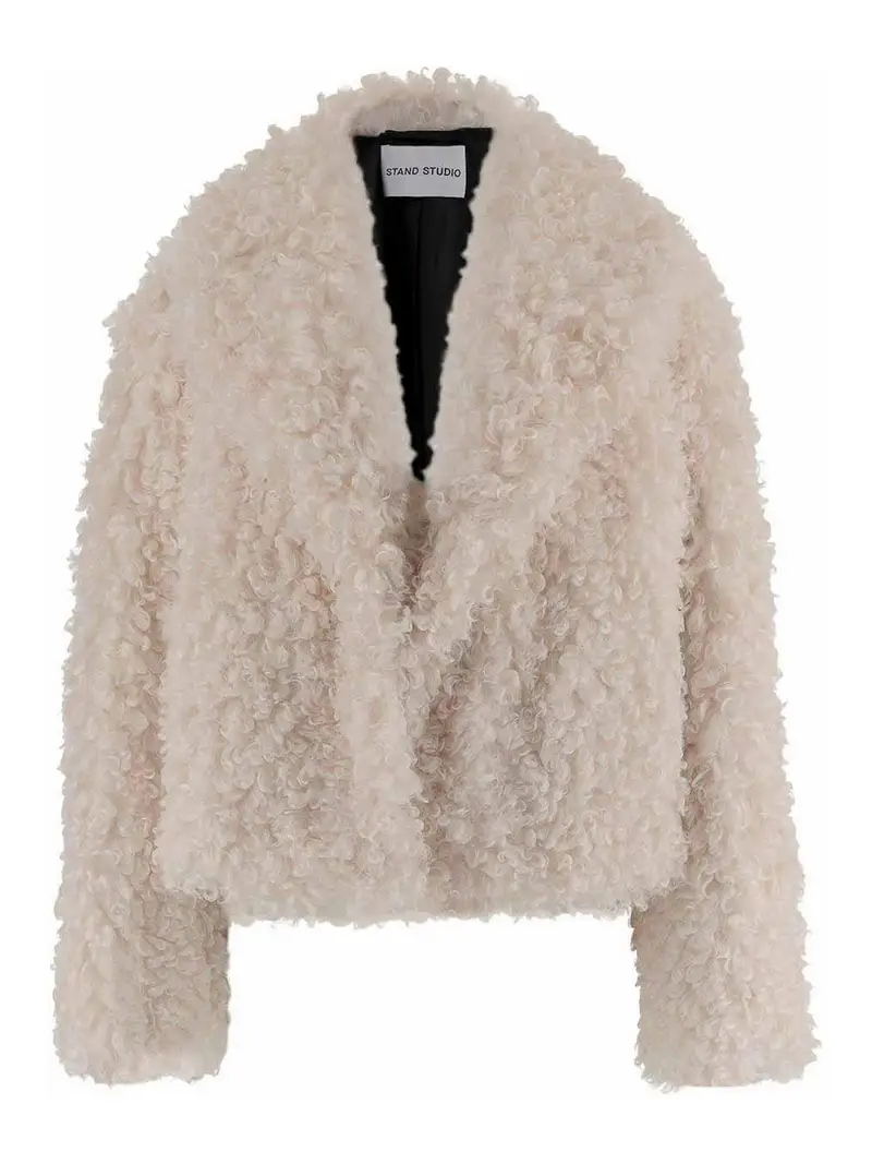 Giacca in pelliccia sintetica Smara Bianco