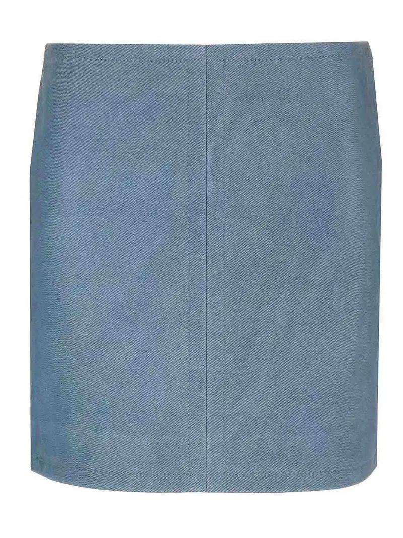 Mini gonna in pelle Azzurro
