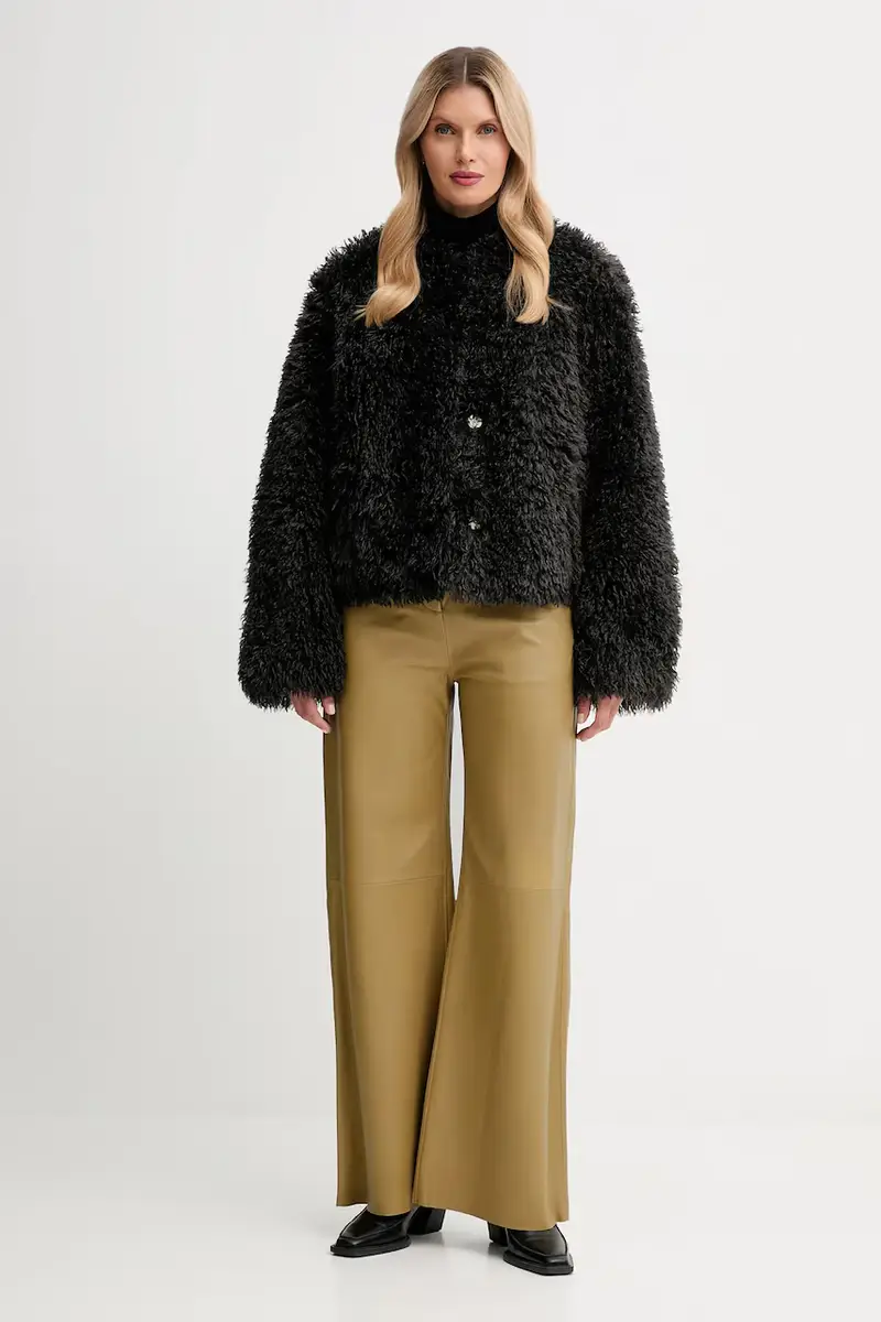 pantaloni in pelle Rowena donna colore verde 66529-7870 miniatura 2