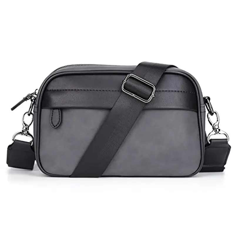 Starnearby Borsa a Tracolla Uomo in Pelle PU, Crossbody Bag, Borsa Tracolla Uomo Quadrata Piccola, Borsa Tracolla da Lavoro Uomo per Viaggi d'Affari e Lavoro, Quotidiano