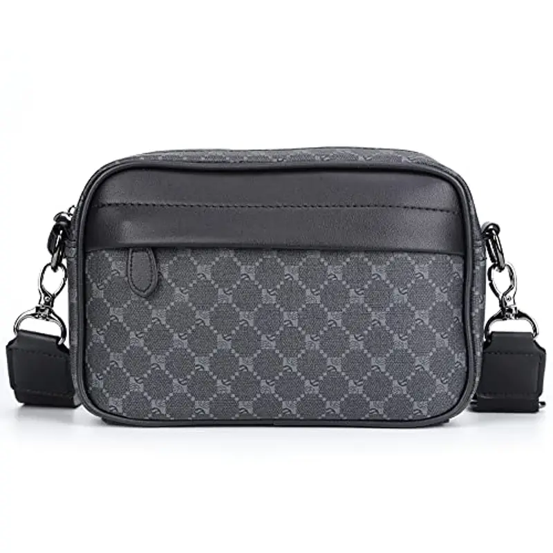 Starnearby Borsa a Tracolla Uomo in Pelle PU, Crossbody Bag, Borsa Tracolla Uomo Quadrata Piccola, Borsa Tracolla da Lavoro Uomo per Viaggi d'Affari e Lavoro, Quotidiano