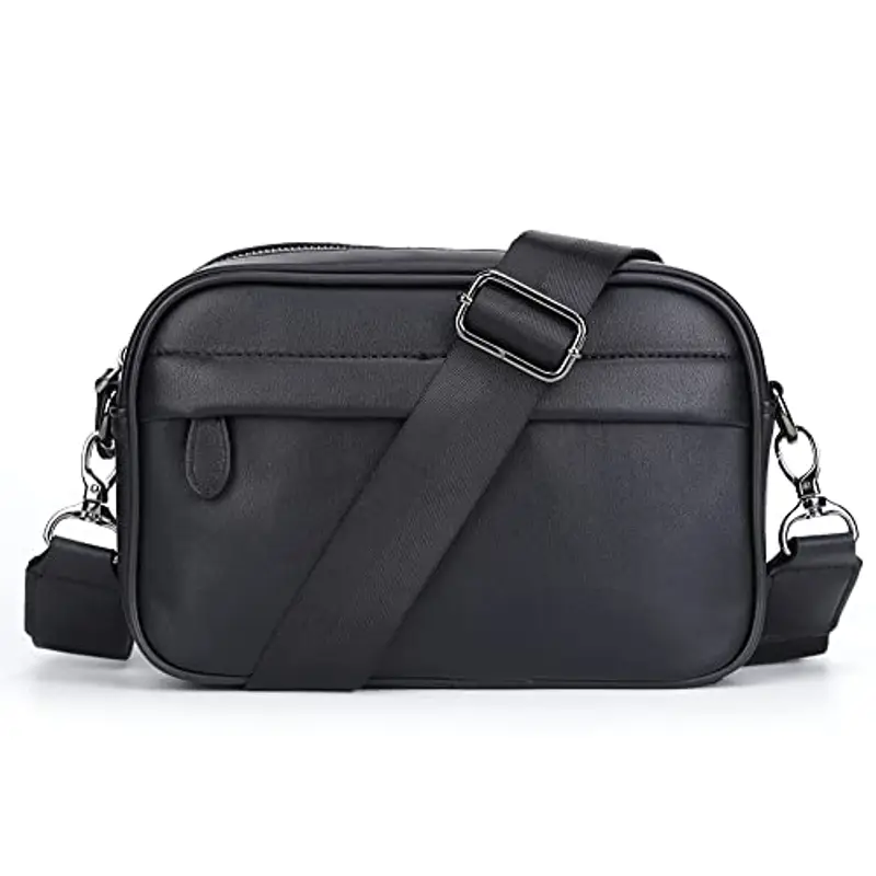 Starnearby Borsa a Tracolla Uomo in Pelle PU, Crossbody Bag, Borsa Tracolla Uomo Quadrata Piccola, Borsa Tracolla da Lavoro Uomo per Viaggi d'Affari e Lavoro, Quotidiano