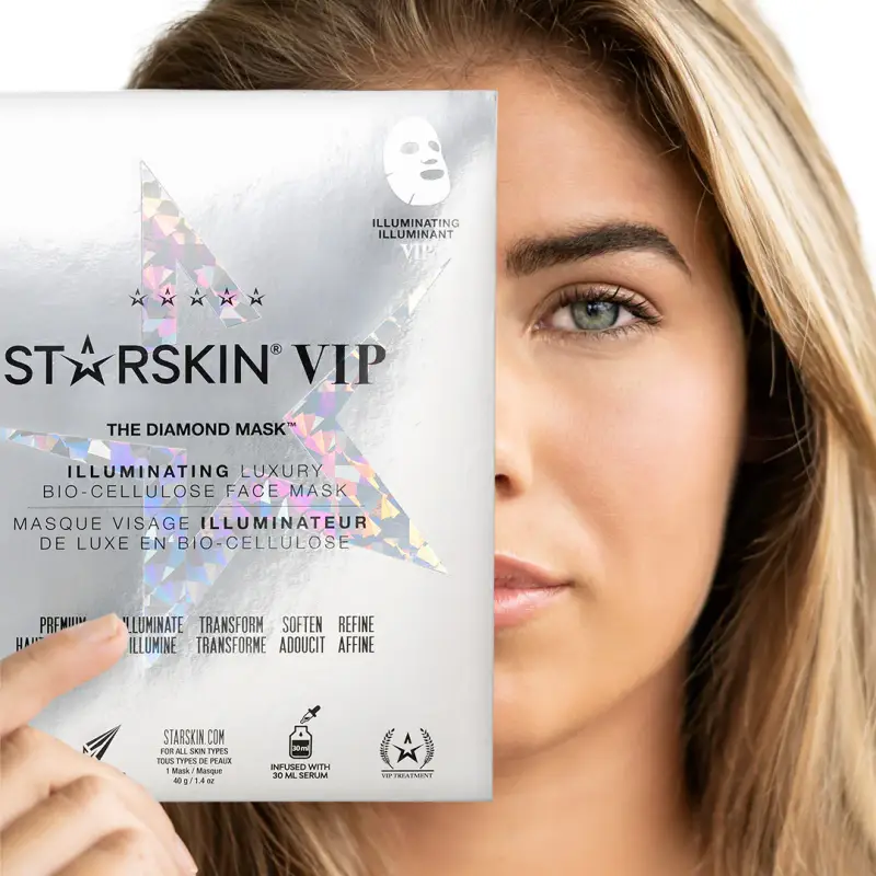 VIP VIP THE DIAMOND MASK™ Illuminating Bio-Cellulose Face Mask - Maschera illuminante viso miniatura 3