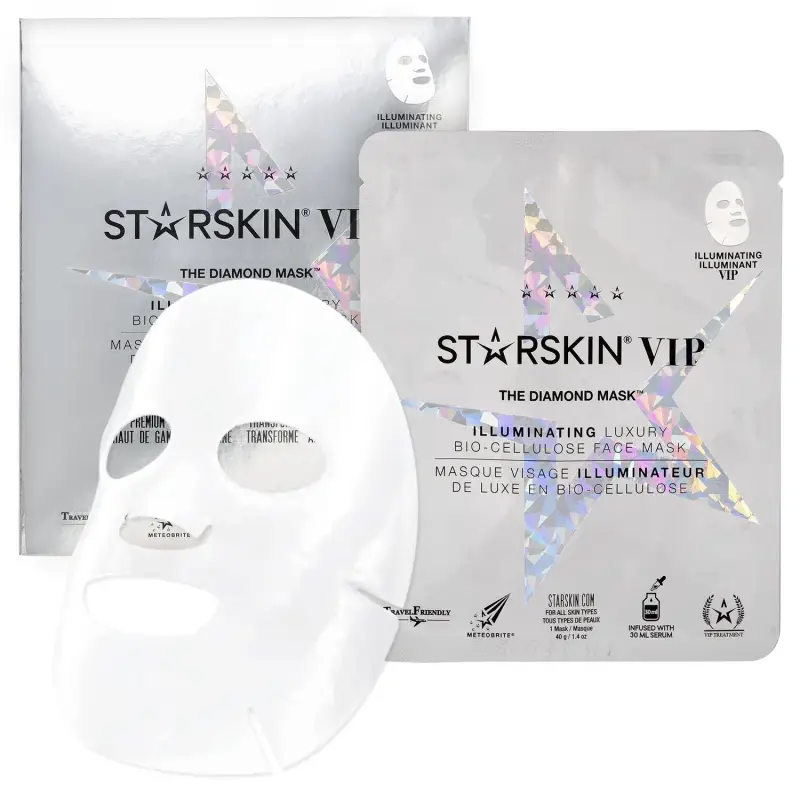 VIP VIP THE DIAMOND MASK™ Illuminating Bio-Cellulose Face Mask - Maschera illuminante viso