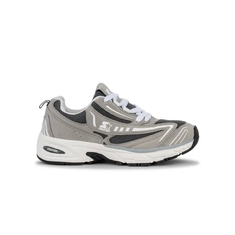 Sneakers donna grigie da palestra con suola chunky