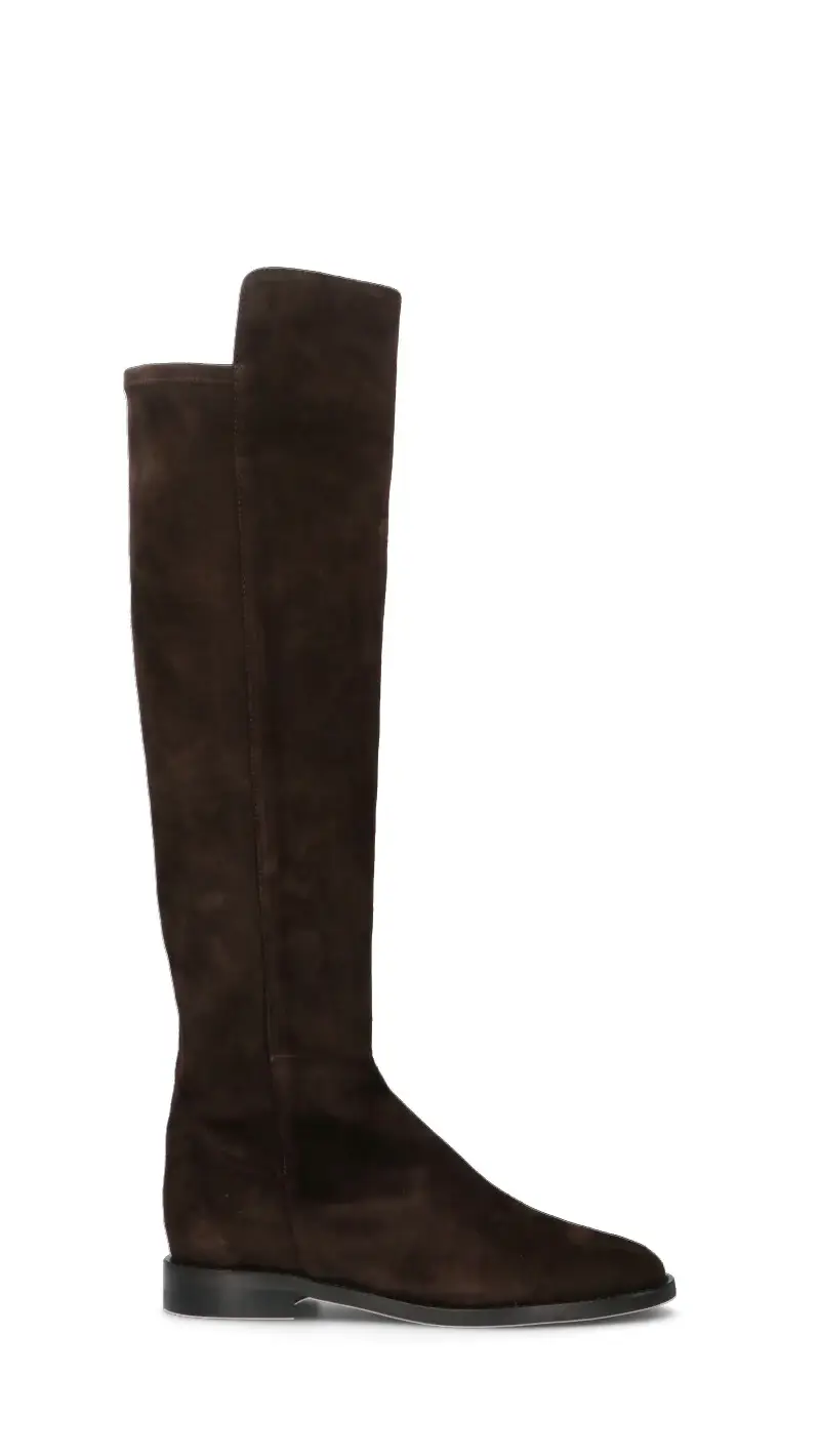 Stivale donna marrone in suede Vario