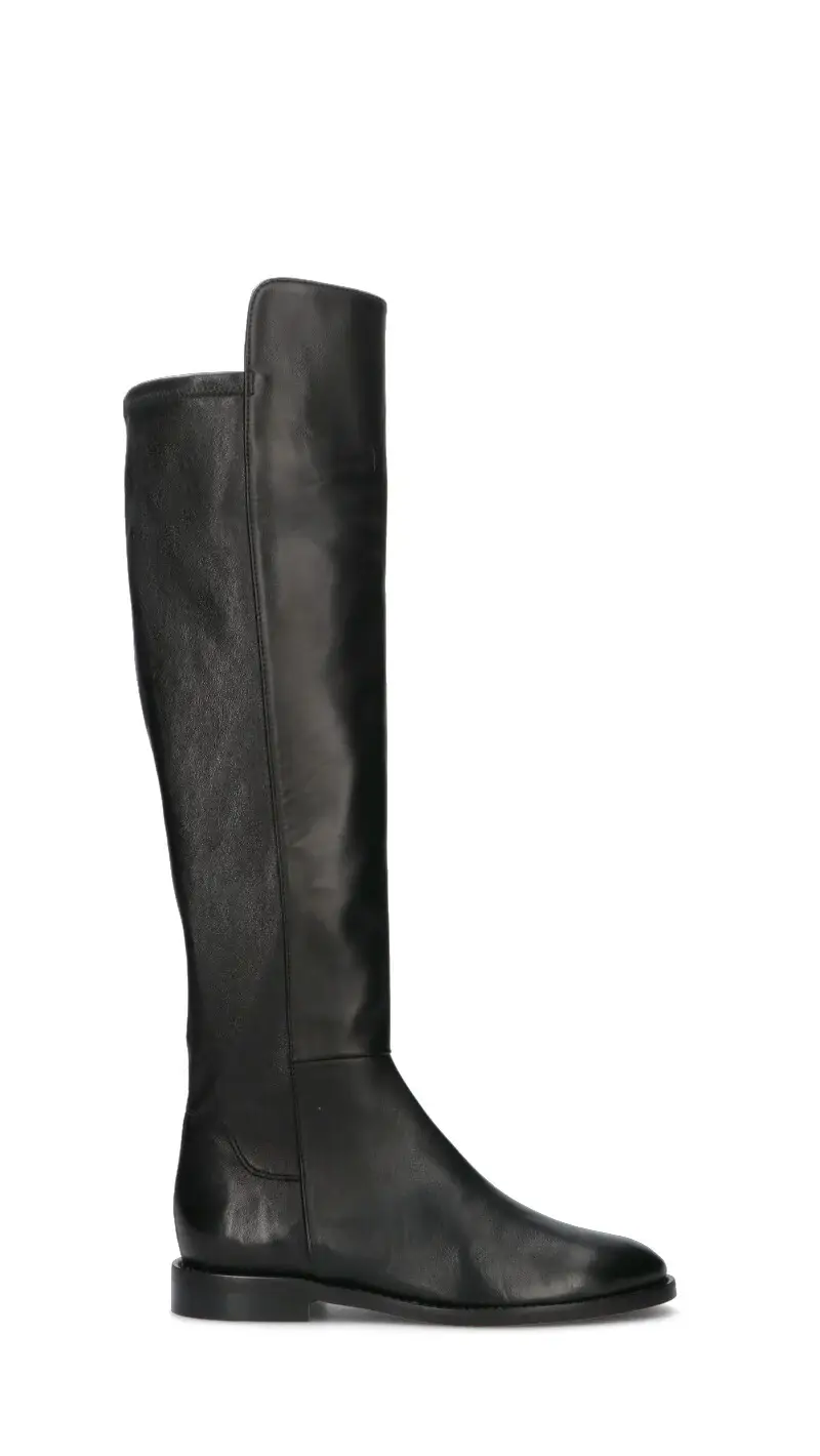 Stivale donna nero in pelle Vario