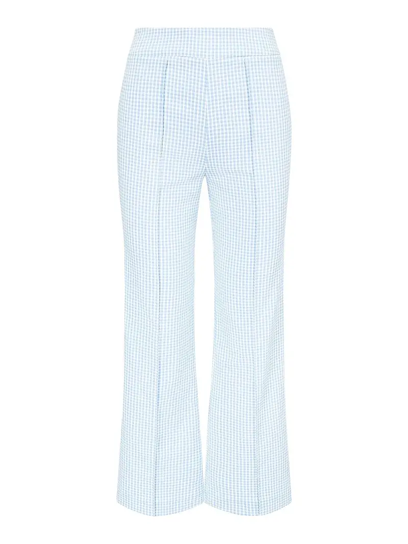 Pantalone Micro Check Nero