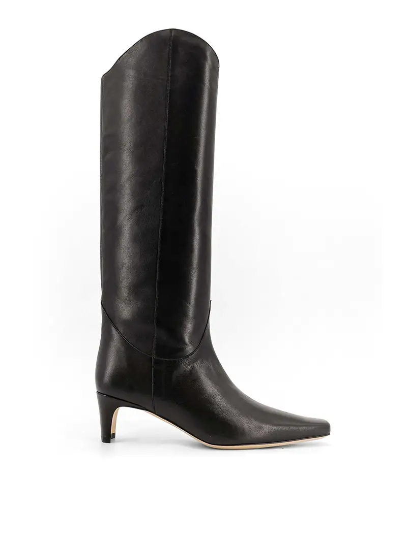 Stivali Western Wally Boot In Pelle Nero