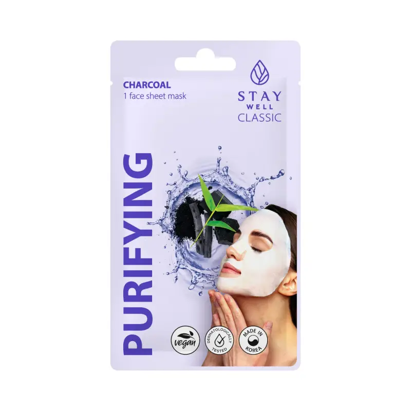 Mask Classic Sheet Mask - CHARCOAL Purifying - Maschera viso purificante
