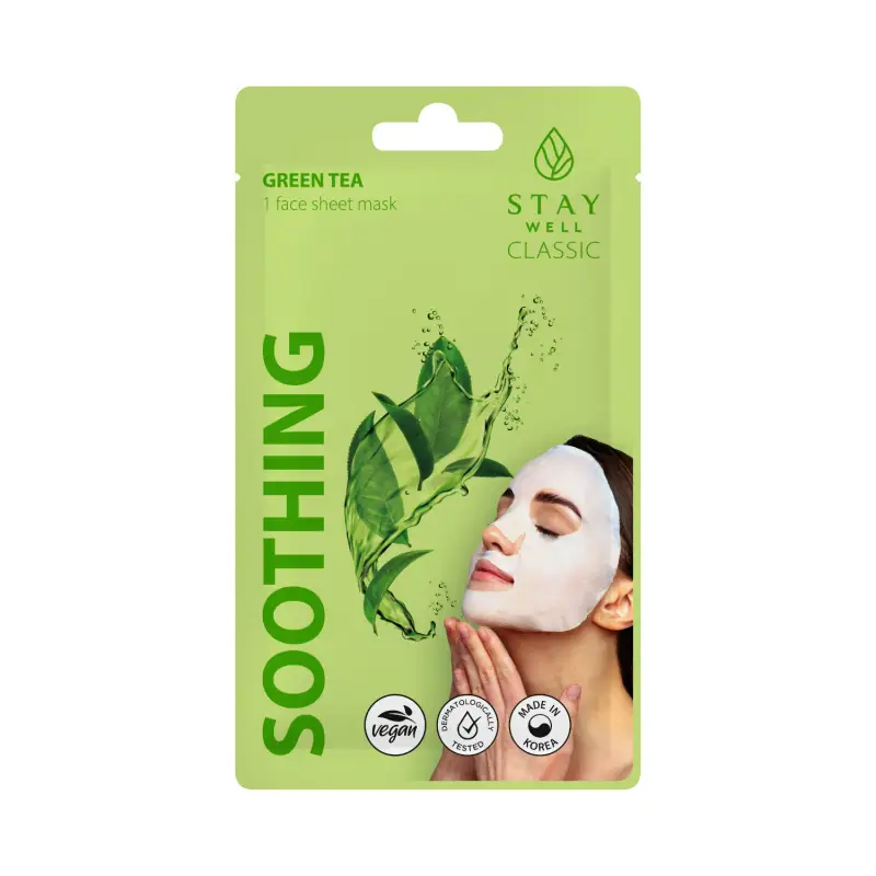 Mask Classic Sheet Mask - GREEN TEA Soothing - Maschera lenitiva viso