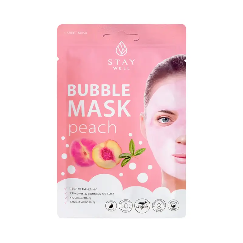 Mask Deep Cleansing Bubble Mask - PEACH - Maschera viso idratante,Maschera viso purificante