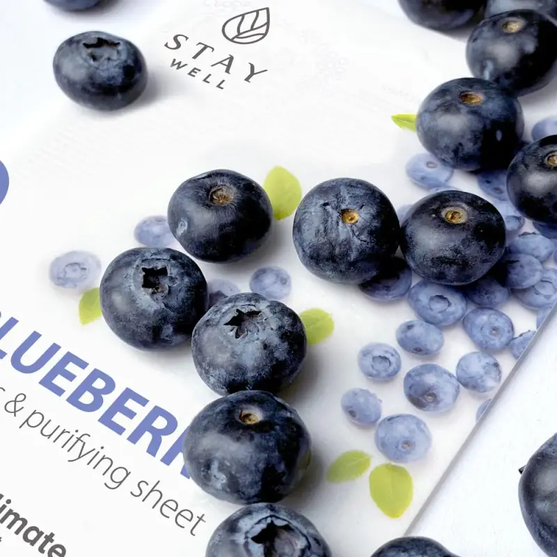 Mask Vegan Sheet Mask - BLUEBERRY - Maschera viso purificante miniatura 3