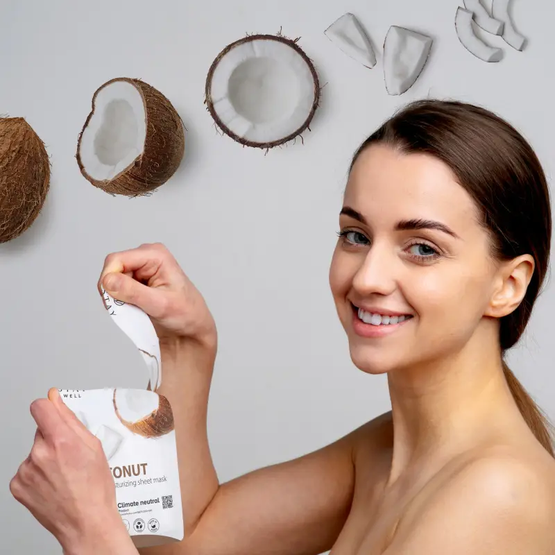 Mask Vegan Sheet Mask - COCONUT - Maschera viso idratante miniatura 2