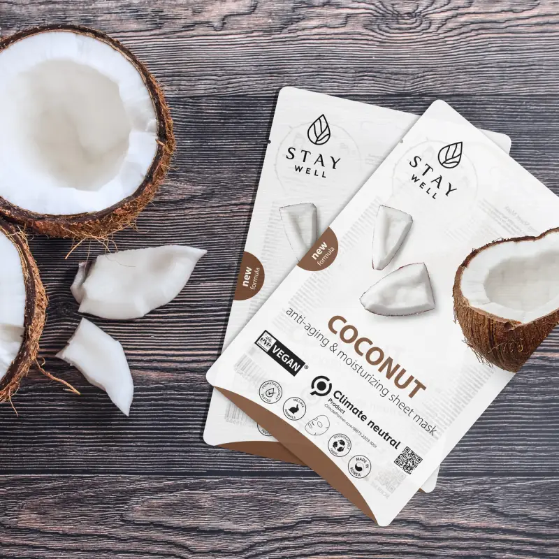 Mask Vegan Sheet Mask - COCONUT - Maschera viso idratante miniatura 3