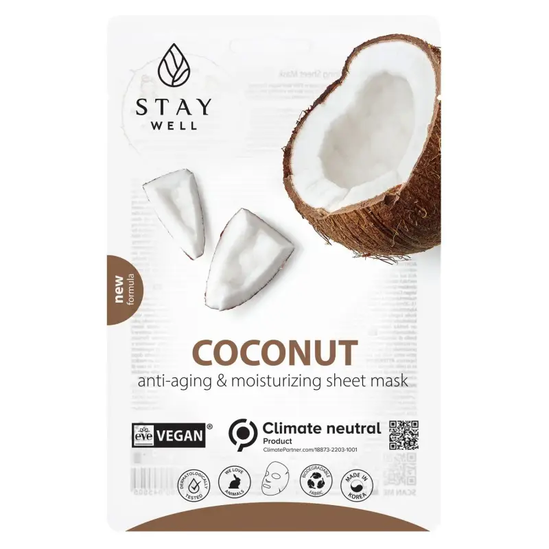 Mask Vegan Sheet Mask - COCONUT - Maschera viso idratante