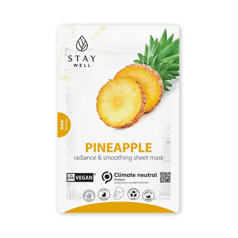 Mask Vegan Sheet Mask - PINEAPPLE - Maschera illuminante viso