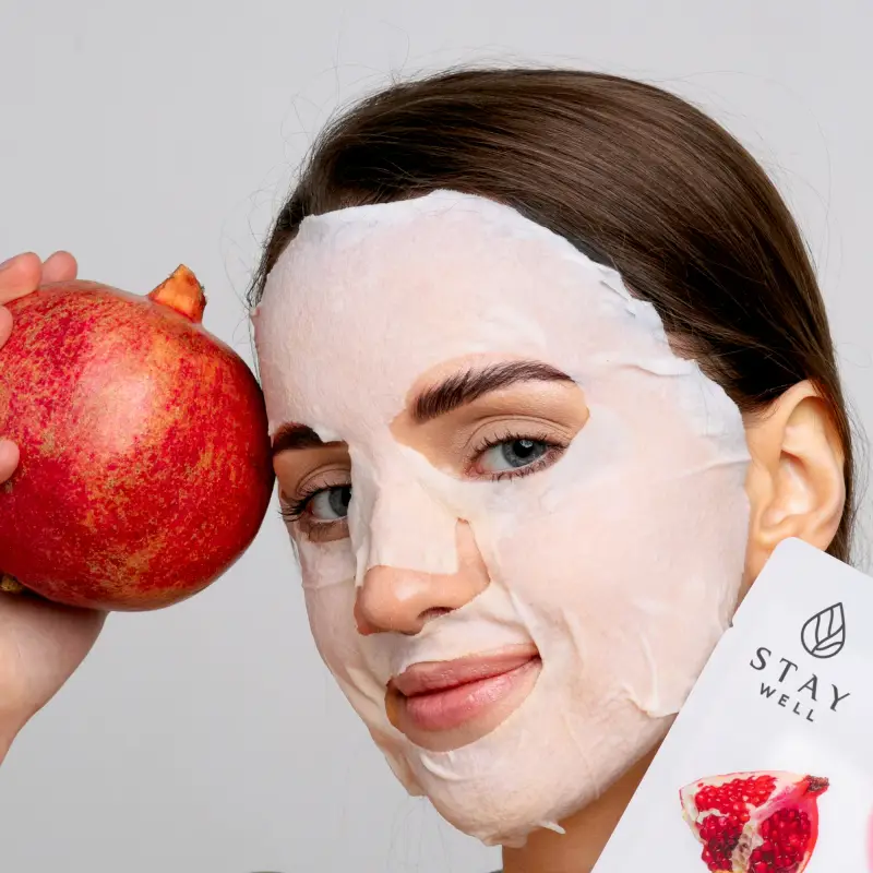 Mask Vegan Sheet Mask - POMEGRANATE - Maschera viso idratante miniatura 2