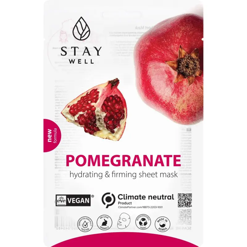 Mask Vegan Sheet Mask - POMEGRANATE - Maschera viso idratante