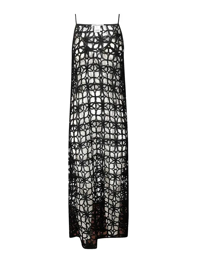 Vestito a effetto netto Nero